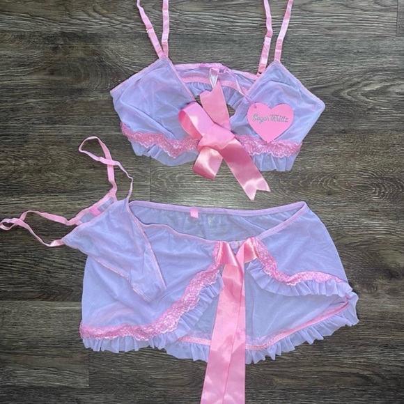 Sugar Thrillz Other - Sugar Thrillz Pink and Purple Women's Intimate Set XL